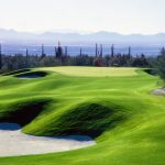 The Gallery at Dove Mountain - View of the green and surrounding bunkers on the Golf Course in Tucson Arizona