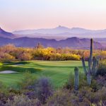 The Gallery at Dove Mountain - View from the South Course in the Golf Community in Tucson, Arizona as the sun sets
