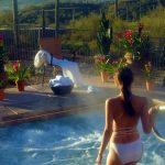 Starr Pass Golf Club - A woman stepping into a hot tub at a golf home over looking the golf course in Tucson Arizona