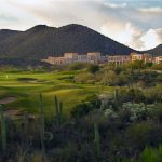 Starr Pass Golf Club - The desert views surrounding the Tucson Arizona golf course with the clubhouse at the foot of the mountain