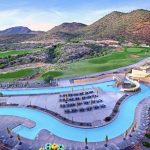 Starr Pass Golf Club - The swimming pools running along side the golf course accessible to the golf home residents in the Tucson Arizona golf community