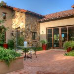 The front courtyard of this Tuscan Style home in the Stone Canyon Club in Tucson Arizona