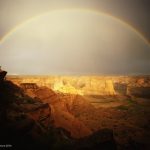 Approaching storm - rainbow over canyon de chelly